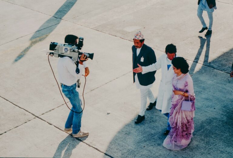 Camera operator filming an entertainment event
